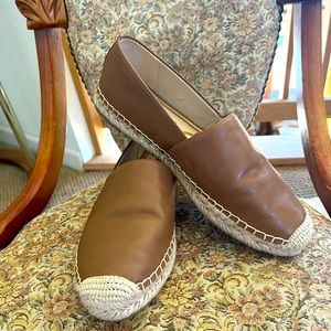 SAM EDELMAN Krista Leather Espadrille Cognac